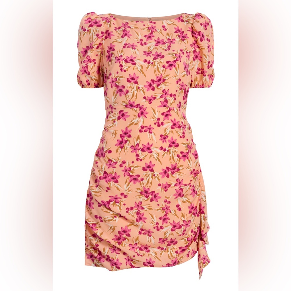 Likely Cara Mini Floral Ruched Dress Women’s Size 4 NWOT